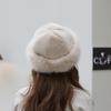 Imitation Fur Plush Beret Hat Solid Color Ear Protection Hat Simple Wool Painter Hat  Girl
