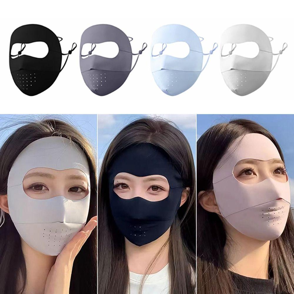 

Breathable Anti-UV Face Cover UPF50+ Sun Protection Mask Portable Ice Silk Mask