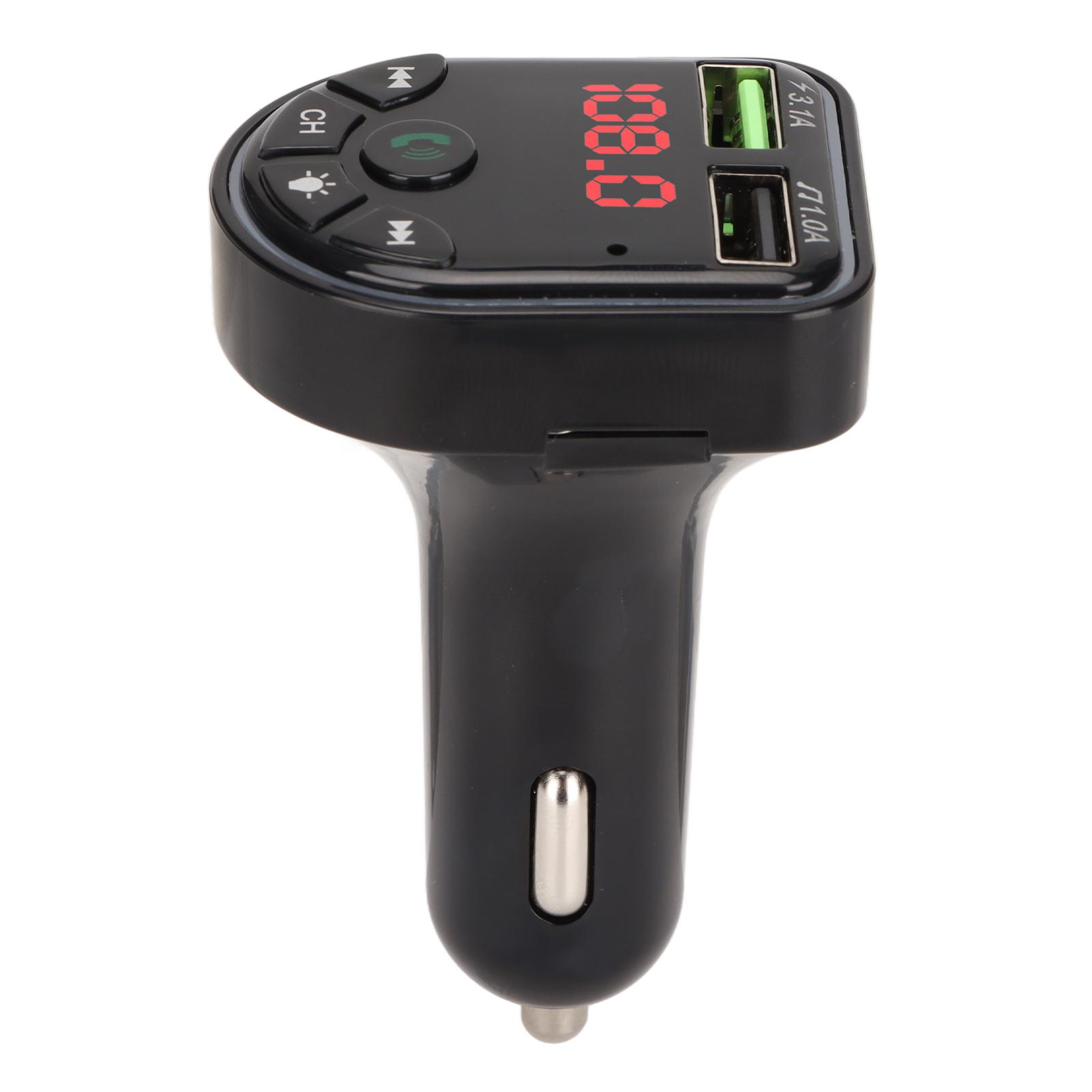 

Car MP3 Player Bluetooth 5.0 Stereo USB Charging Support Memory Card U Disk FM Transmitter with