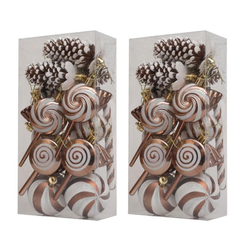  Assorted Christmas Tree Hanging Baubles Stylish Holiday Parties Essential Charm