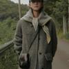 SAGEMENT EDAN COLOR SCHEME Wool MUFFLER_YELLOW-GRAY