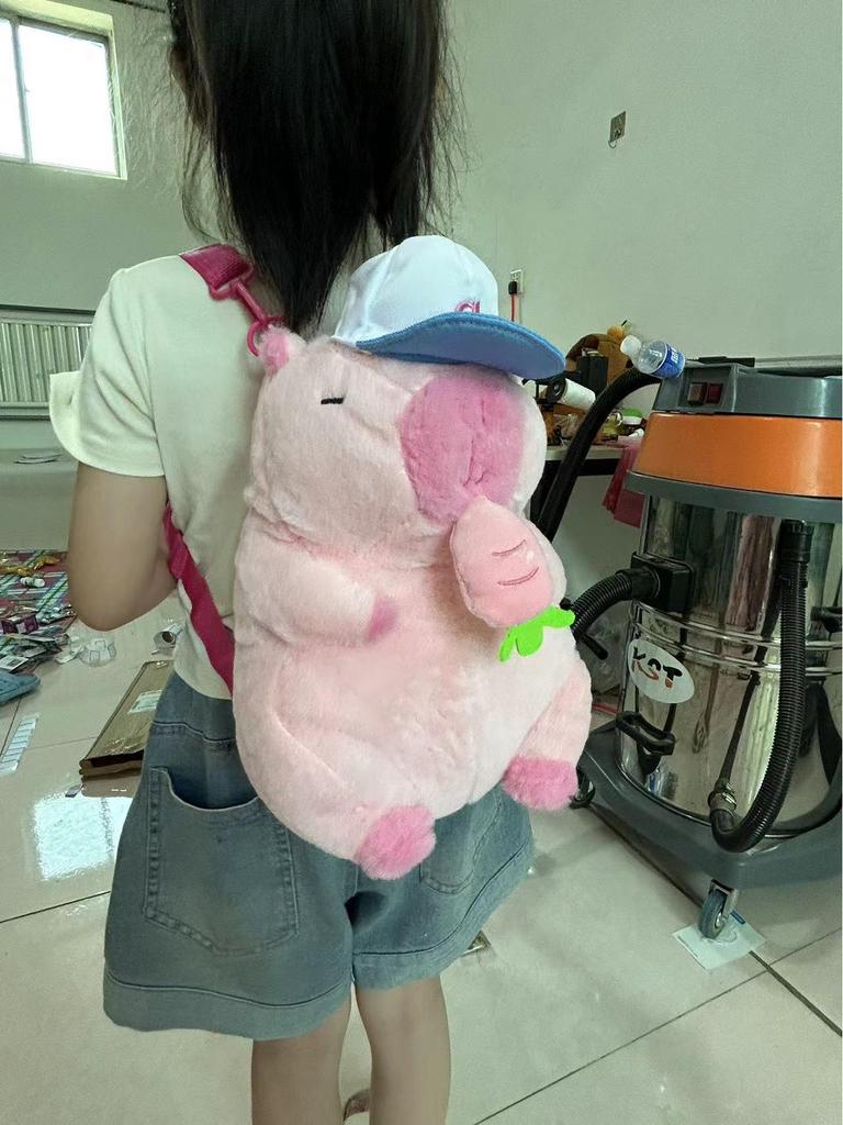 Capybara Plush Cartoon Double Shoulder Backpack - Cute Children's Bag