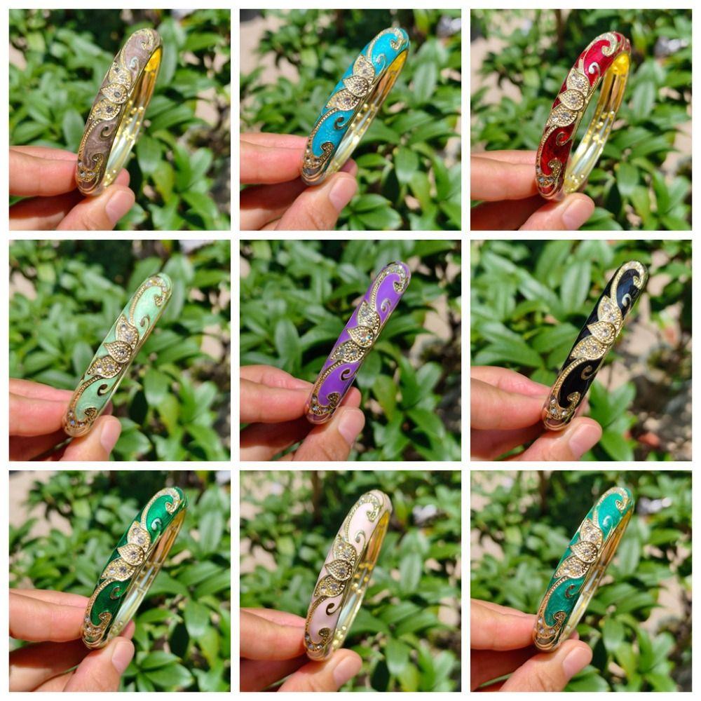 Crown Crown Cloisonne Bracelet Colored Dropper Oil Women's Hand Bracelet Gifts for Women Girl