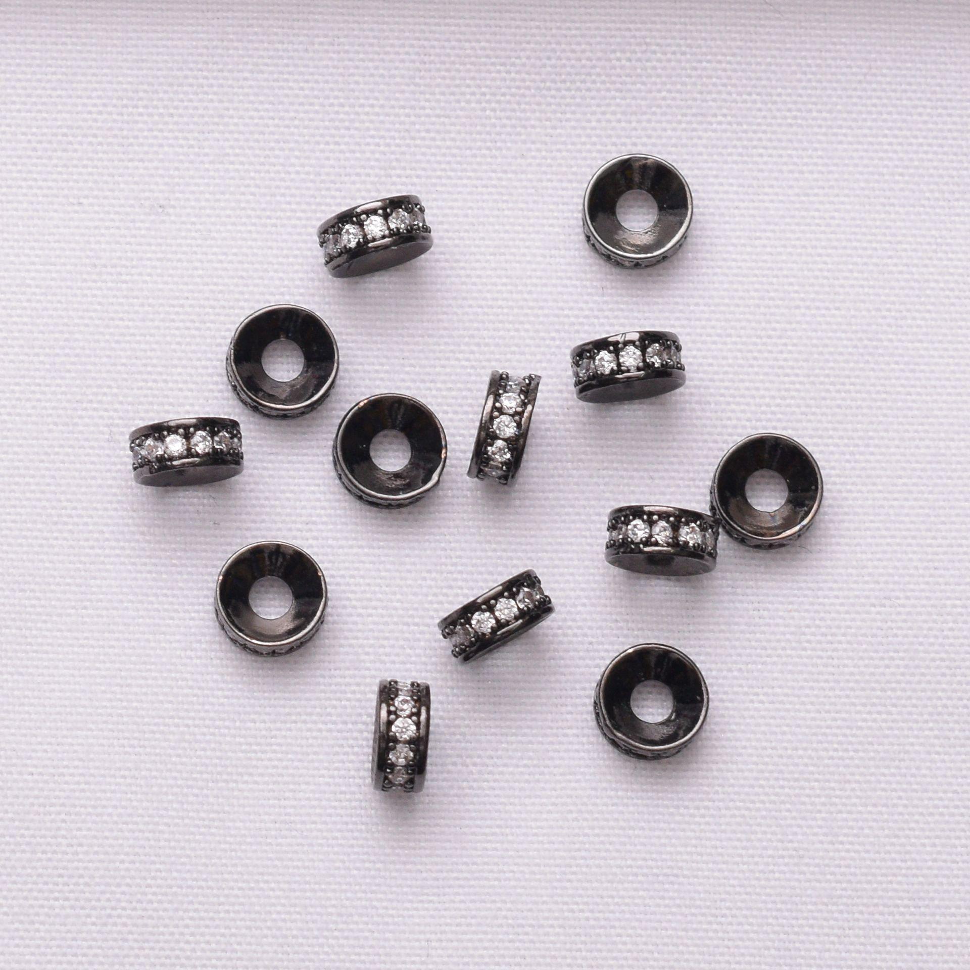 

10 шт. 18-каратного золота, сохраняющего цвет циркониевого браслета септума, свободные бусины, сделай сам, браслет из бисера, ювелирные изделия, аксессуары, бусины M71 6mm