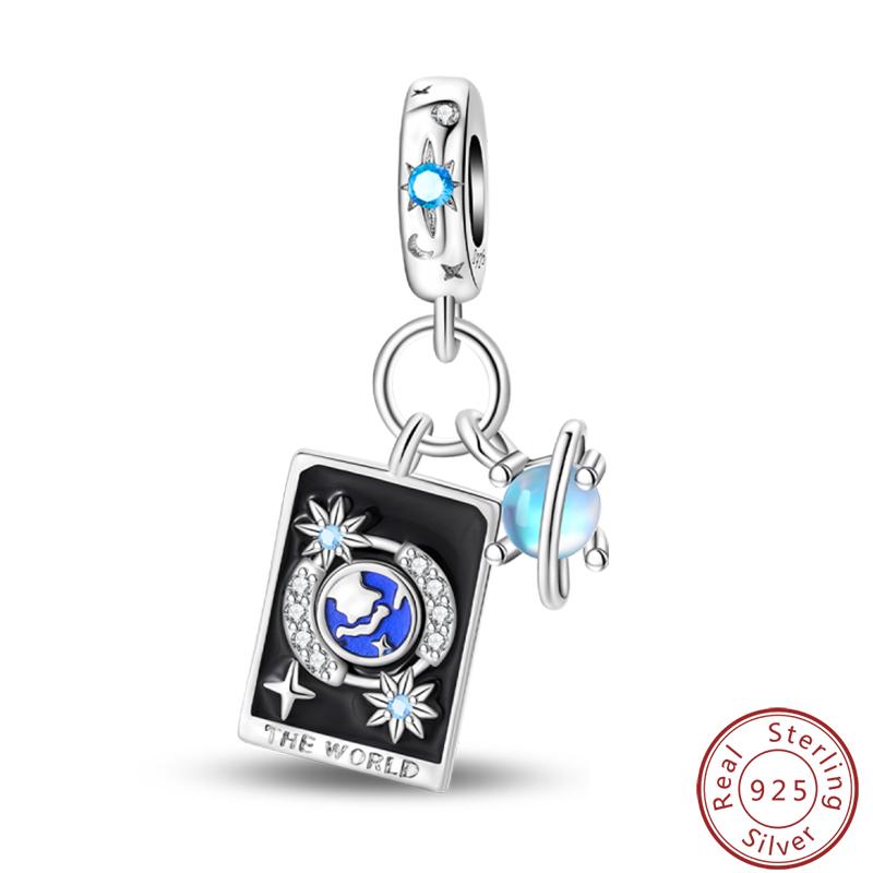

Tarot 925 Silver King Queen Sword Justice Scepter Vitality Charms Beads 3mm DIY Fine Jewelry Making