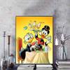 Disney Diamond Painting Donald Duck and Scrooge McDuck Restaurant Theme Illustration Cartoon 5D Diamond Cross Stitch Mosaic Home Decor Gift