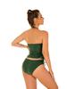 2024 Retro Backless Solid Color Bikini Swimsuit