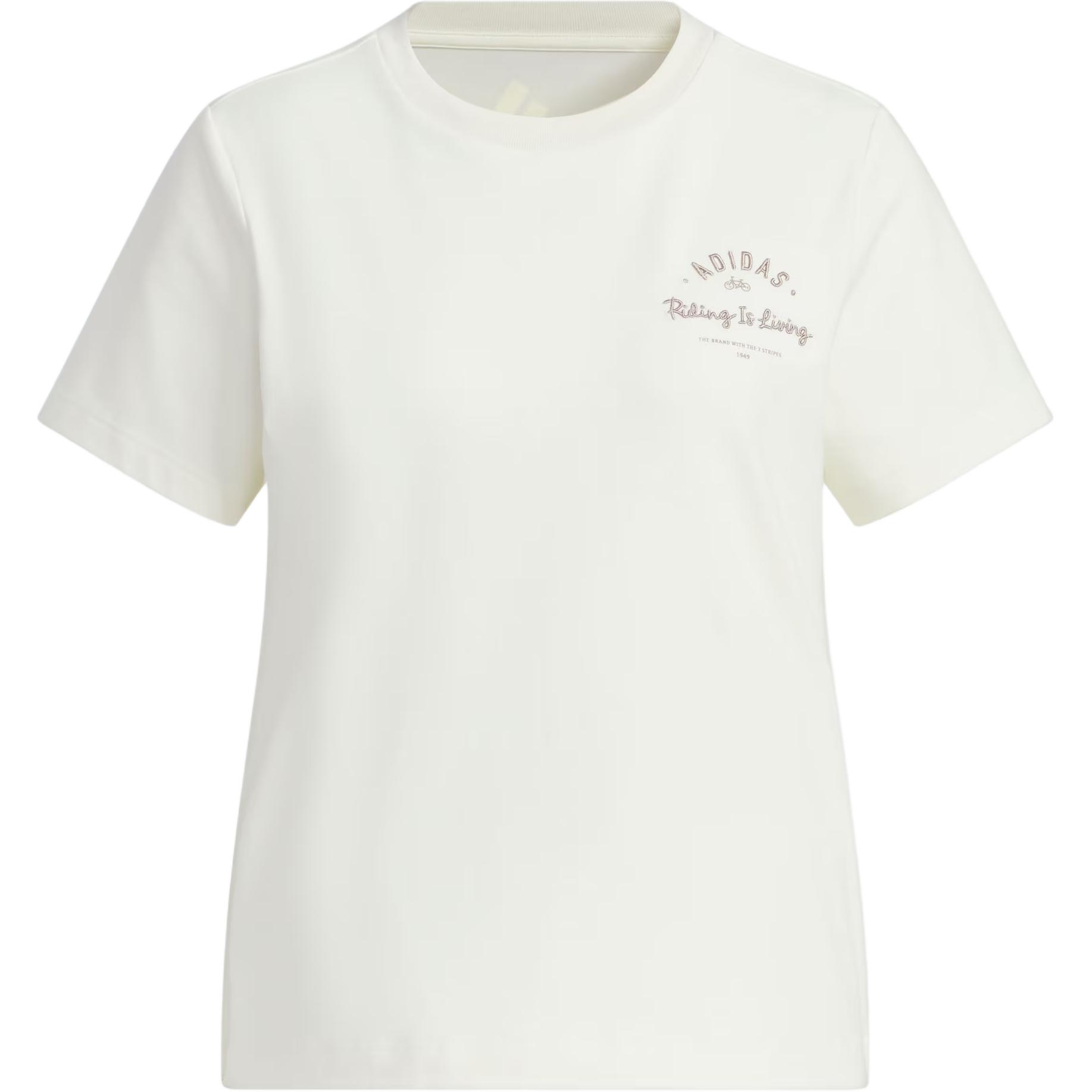 

Adidas Футболка с коротким рукавом Verbiage Print, женские топы, белые JN7777 M