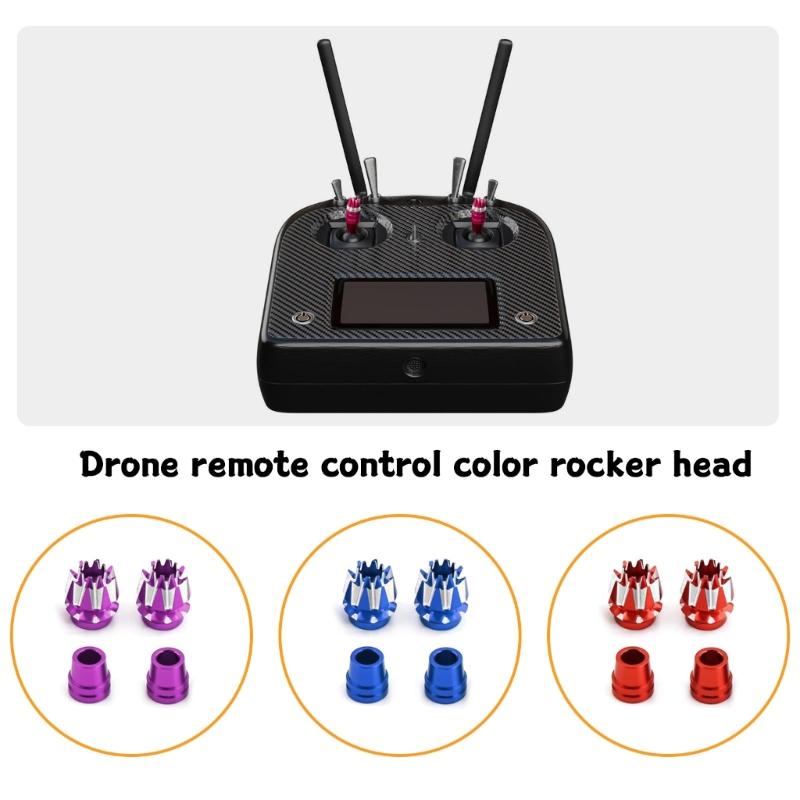 3D Rocker Head Anti-slip Metal Transmitters Stick Ends for Jumpers Remote Controls