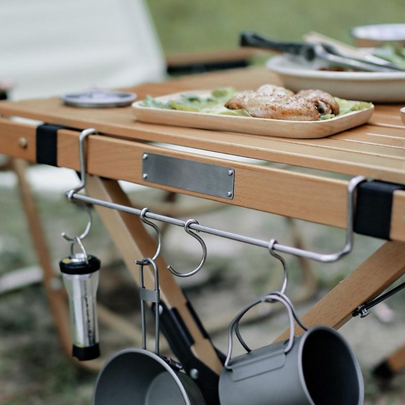 Kitchen Table Side Hanger Extender Shelf Stainless Steels Outdoor Table Extender Management Rack With S Hook Easy To Use