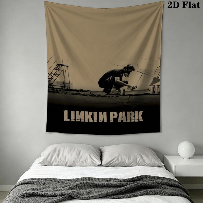 Linkin Park Wall Tapestry Aesthetic Wall Hanging Printed Fabric Blanket Decorative Tapestries for Bedroom Living Room Home Decor