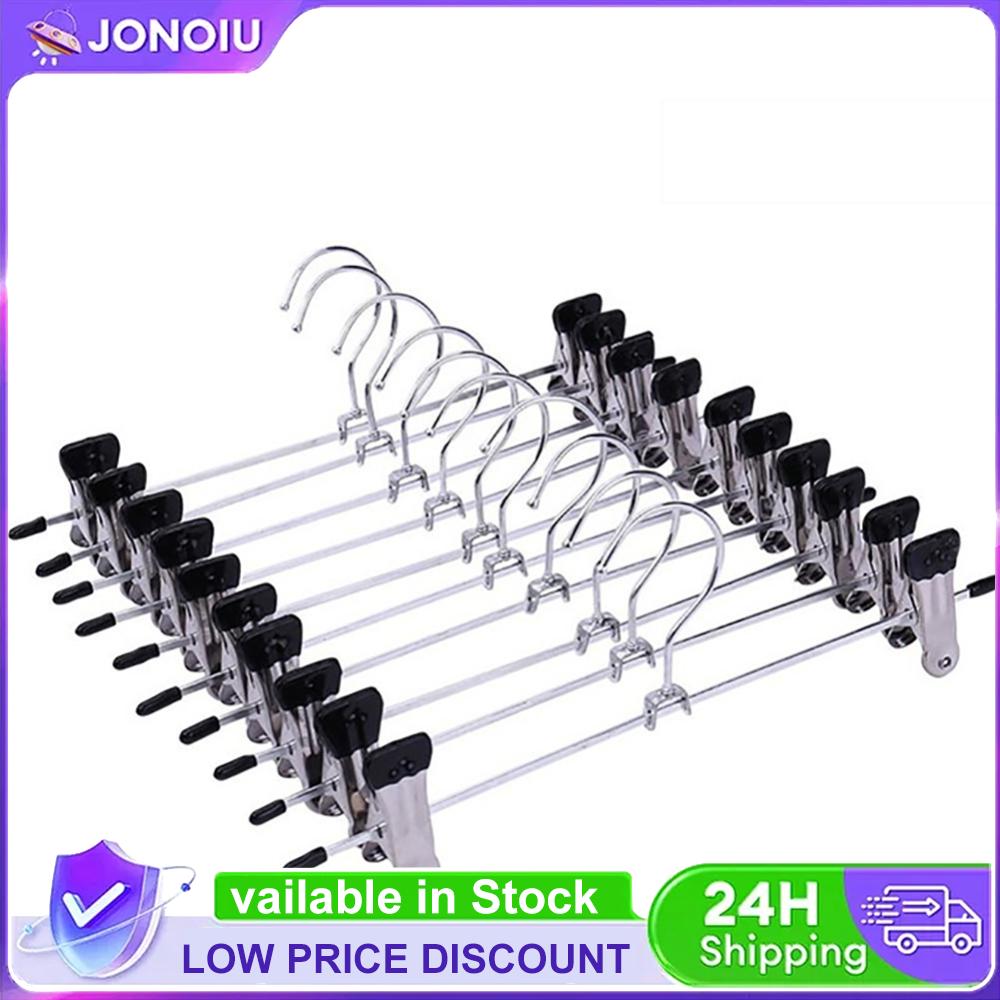 10pcs Stainless Steel Clothes Hanger Practical Drying Rack Heavy Duty Multi-function Creative Exquisite with Swivel Hook China Mainland