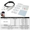 Headband Illuminated Magnifier Rechargeable Repair Solder Magnifying Glasses Interchangeable Lens Third Hand Loupe For Soldering