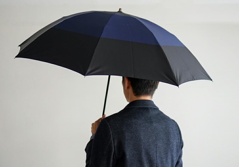 Folding Umbrella for Folding Koshu Made in Tokyo Umbrella Specialty Luxury Komiya Three Men, Durable, Fiberglass, Bi-fold, Double-fold, Umbrella,