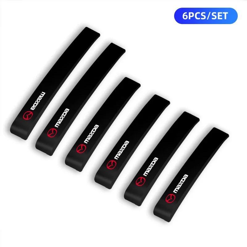 

For Mazda 6Pcs Rubber Anti Collision Strip Car Door Rearview Mirror Protector Stickers For Mazda 3 6 CX-3 CX-5 CX-7 CX-9 CX3 CX5