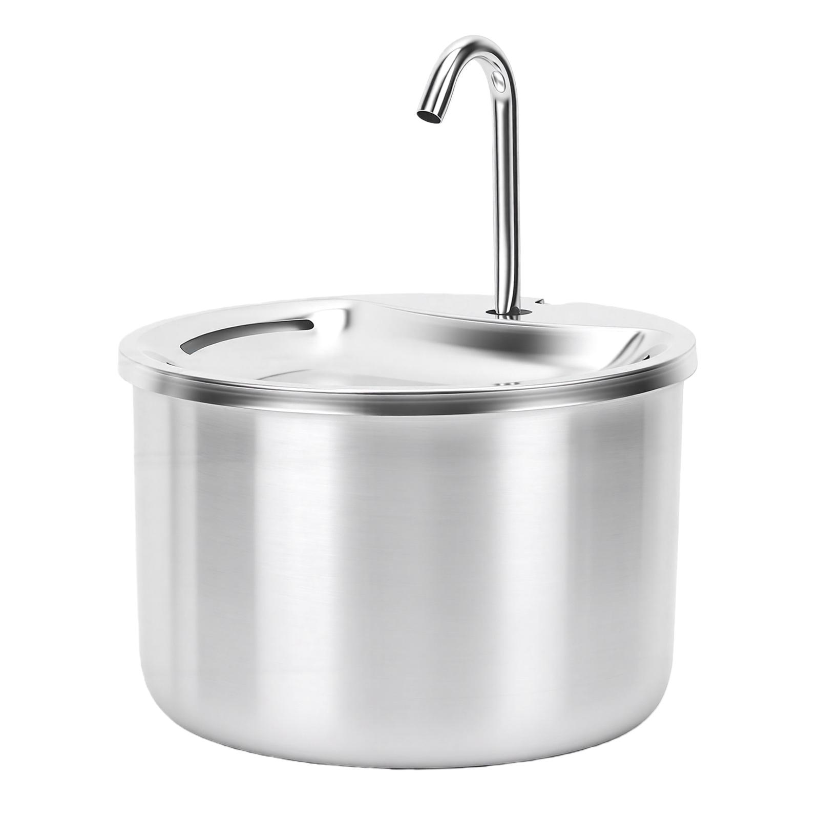 

Stainless Steel Pet Water Fountain Quiet Circulating Filtration Automatic Cat Water Dispenser for Dogs Cats