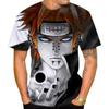 Fashion Men's Summer Street Clothing 3D Printing Anime Naruto Short Sleeve T-shirt