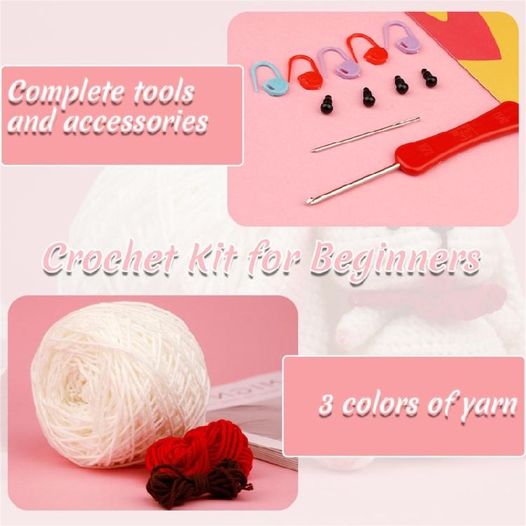 Crochet Rabbit Kits, Knitting Kits with Yarn, Crochet Hooks, Instructions