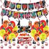 Party Chainsaw Man Birthday Supplies Cupcake Topper Balloon Banner Decoration