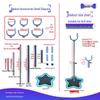 BJD Doll Adjustable Stand for 6, 8, 12-Point Figures