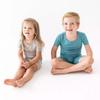 Bamboo Fiber Kids Boys Girls Clothes Set Breathable Pajamas Short Sleeve Top+Shorts Baby Loungewear Children's Sleepwear