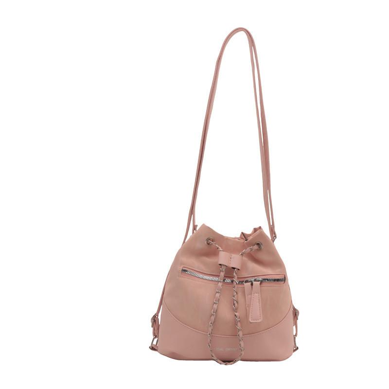 Stylish Women s Bucket Bag 2024 Summer Fashion Casual Large Shoulder Crossbody Purse розовый