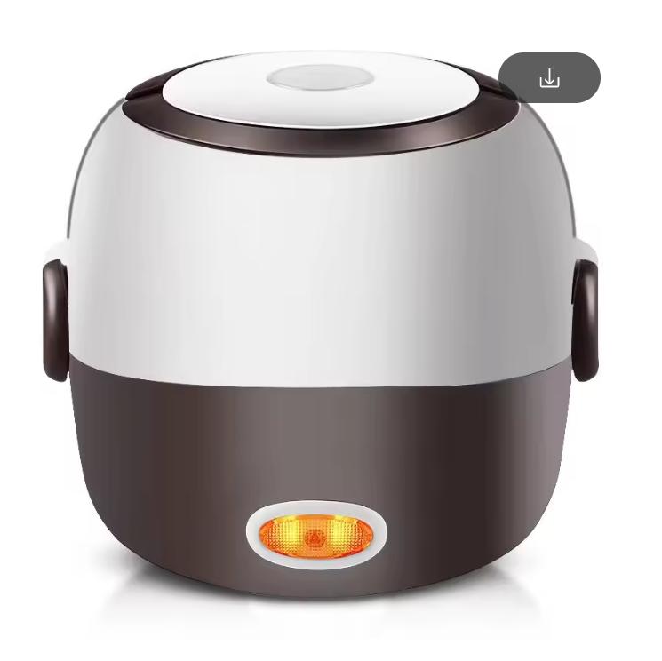 

2026 New Electric Lunch Box,3 Layers 2L Portable Electric Heating Bento Lunch Box Rice Cooker,110V 200W,Stainless Steel+PP