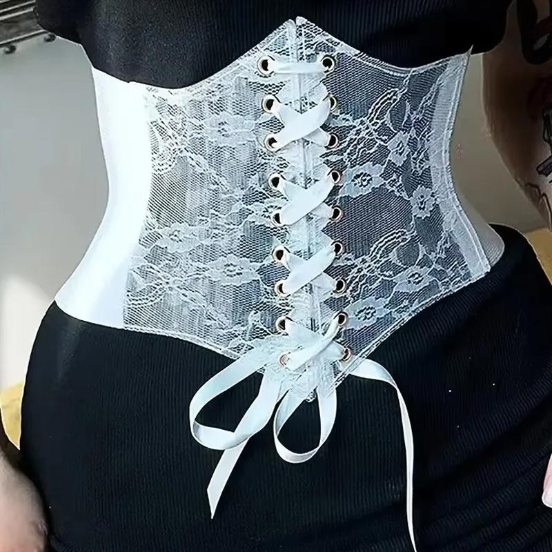 Damen Mode Schnür-Korsettgürtel Retro Breiter Taillengürtel Für Kleid Jumpsuit Lässig Formell Anlass Kleidungszubehör