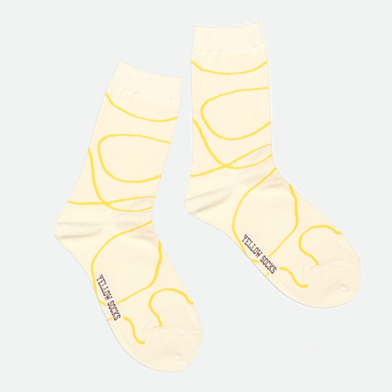 YELLOWSOCKS RIBBON CREAM YELLOW