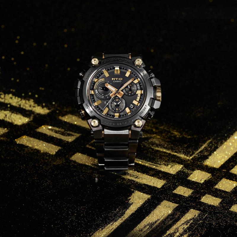 Casio MT-G series 200 meters waterproof solar quartz movement composite watch strap Japanese and Korean watch men's watch black dial MTG-B3000BDE-1APR