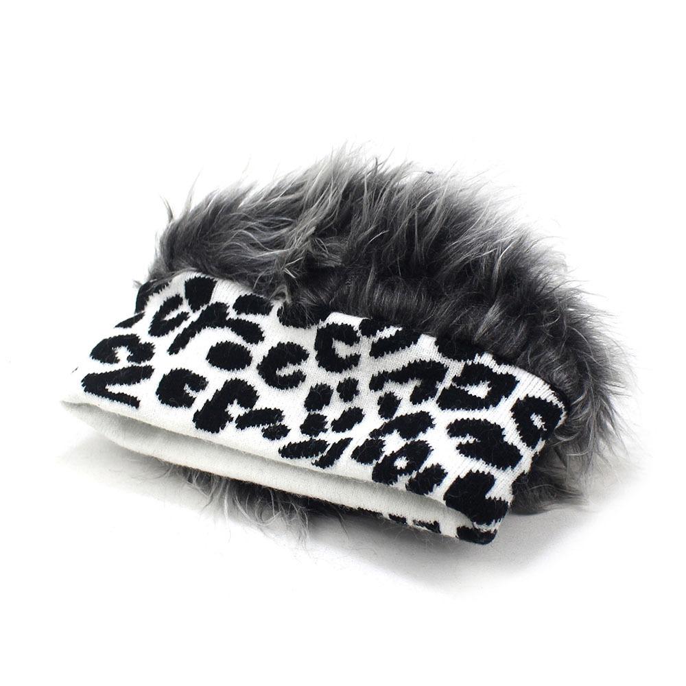 Fluffy Men Natural Unisex Adult Fake Hair Hat Hair Accessories Beanie Wig Hat Fun Short Hair Caps