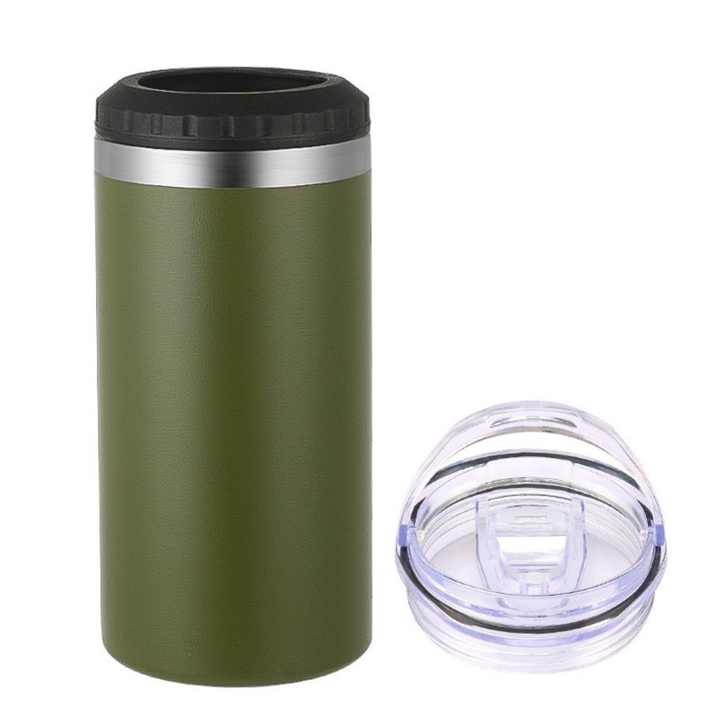 16oz Coffee Cup Stainless Steel Vacuum Flask Double-Lid Insulated Travel Mug Gift for Home Office School