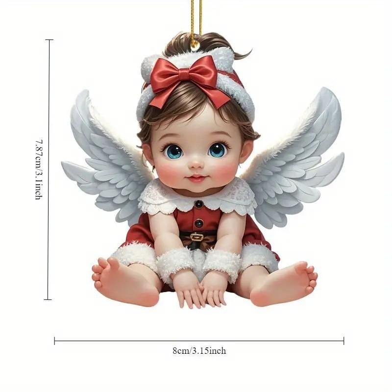 

Акриловий орнамент, натхненний ангелами 2D Фея Підвіска для автомобіля Брелоки Прикраси приладової панелі Аксесуари Рюкзак Гаманці Ялинкові прикраси M