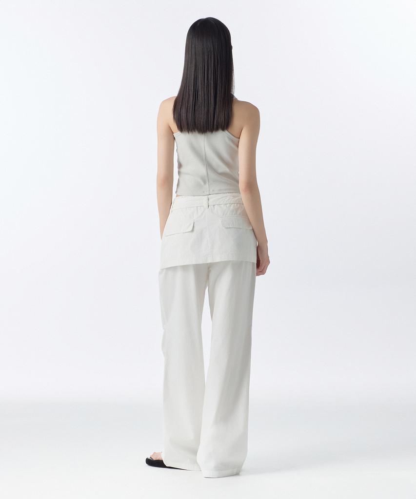 MUSINSA STANDARD WOMAN Women'S Wrap Skirt Parachute Pants [White]