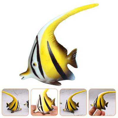 Kids Toy Fake Fish Pretend Play Artificial Angelfish Ocean Decor Plastic Sea Animal Statue