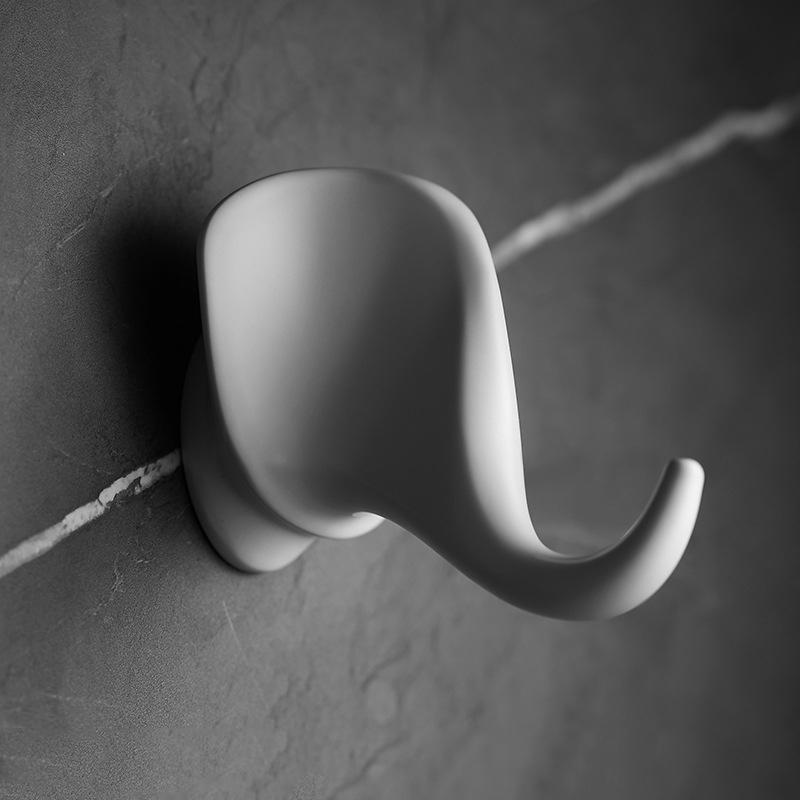 Gratis Nagel Wit Dierenhaak Creatieve Badkamer Handdoekhaak Wandhanghaak Herten Geweien Hangerrek Wanddecoratie Accessoires