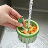 Press Dump Sink Strainer Kitchen Drain Fruit Washer Basket Cactus Shape Food Catcher Rustproof Vegetable Colander Home Gadget