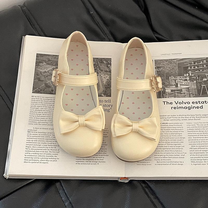 Fashion slope heel small leather shoes round head bag head single shoes women's summer French skirt fairy style versatile Mary Jane shoes tide