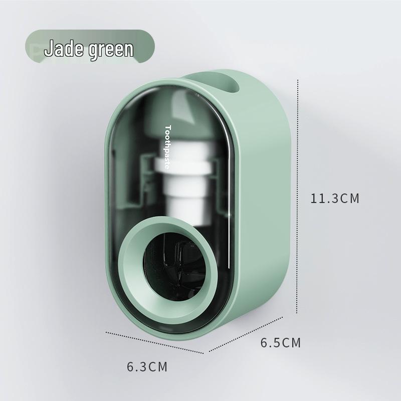 Wall-Mounted Automatic Toothpaste Dispenser & Toothbrush Holder