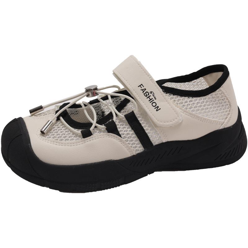 White high-end bag head thick-soled sports sandals women's 2025 new summer wear heightening soft-soled cool single shoes