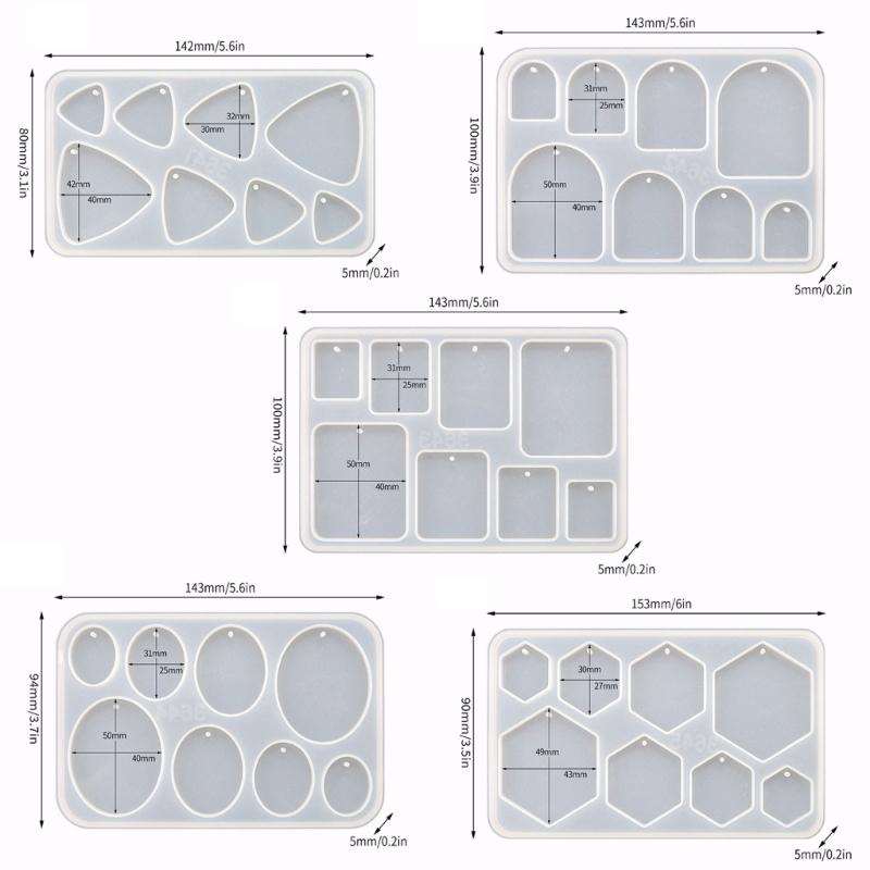 Geometric Irregular Earrings Pendant Resin Mold Eardrops Silicone Moulds  Silicone Resin Ornament Beginner Tools