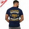 Birthday Shirt for Men Legends Were Born In 1986 or 1966 Tshirt 40 Years Old and 60 Years Old Mens Vintage Tee Backprint Tshirt