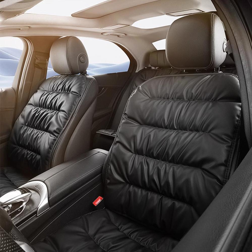 Husă de Iarnă pentru Scaun Auto cu Suport pentru Spate, Caldă, Perna pentru Scaun Auto, Protector Scaun Față, Huse Interioare Auto Universale SUV Sedan
