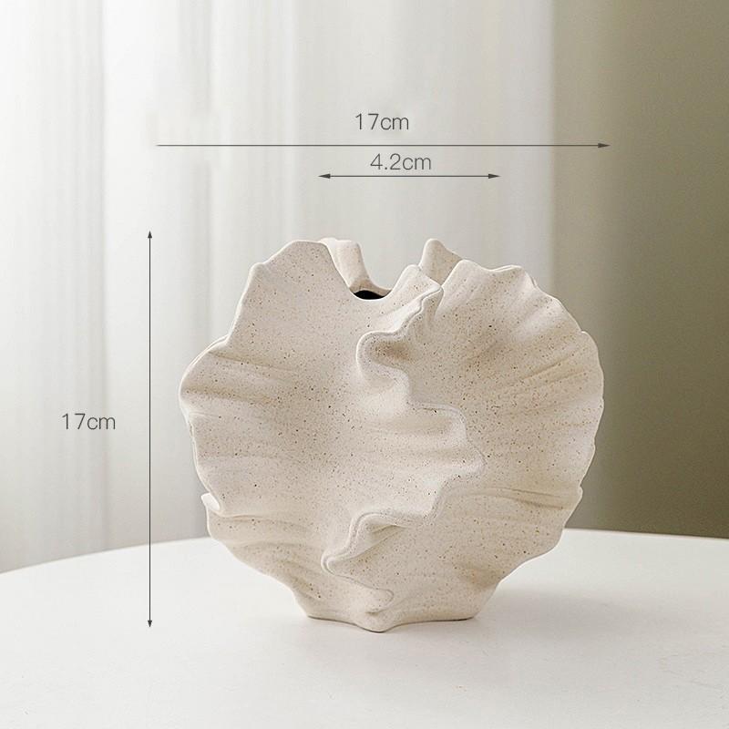 1PC Nordic Minimalist Ceramic Coral Vase Modern Vase Home Table Flowers Donut Vases Living Room Desktop Center Decoration