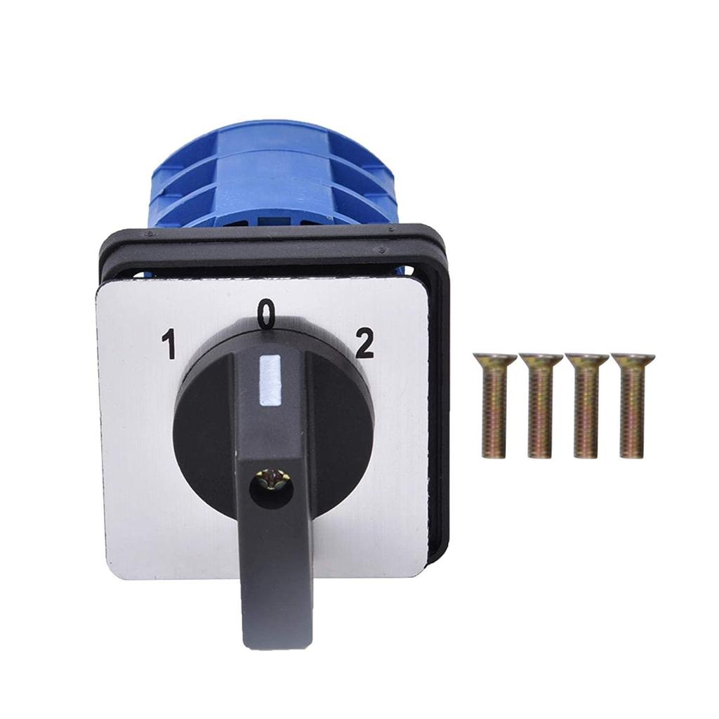 Rotary Changeover Switch 690V 25A 1-0-2 3Position Three Phase Switch Panel Tool