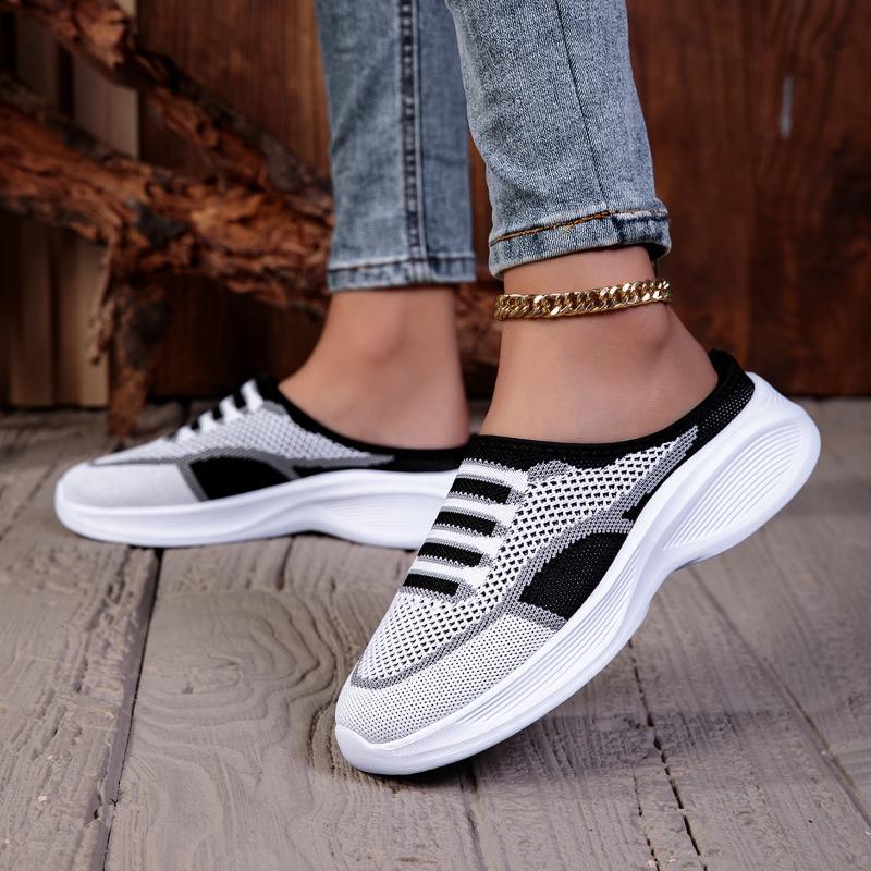YRZL Flats Slippers Women Lightweight EVA Slipper Breathable Mesh Outdoor Casual Loafers Walking Shoes Comfortable Women Sandals