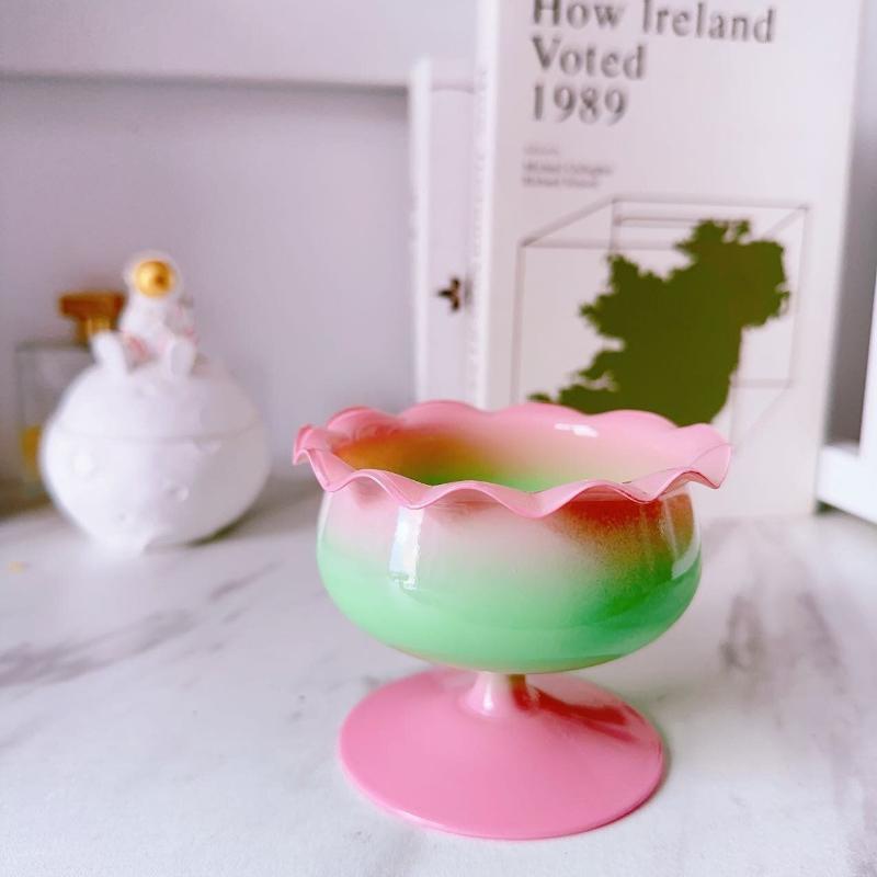 Golf Kant IJs Kom Salade Verloop Kleur Huishouden Koud Drank Glas Sap Glas Bekers Drinkware Koffiemokken Wijnglas Decor