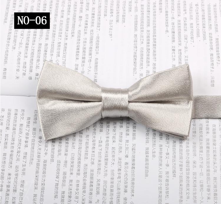 Bow Tie Men'S Business Wedding Suit Banquet Hosting Photography Solid Color Black And Red Glossy Bow Bow Flower