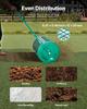 Compost Spreader, 24 In Wide Peat Moss Spreader with Push/Tow Handle, 4 Heights Adjustable, Powder-Coated Steel Garden Peat Moss Roller, Heavy Duty