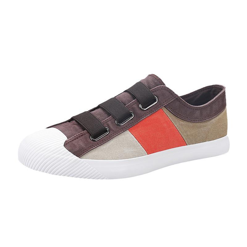 Men's 2026 Spring Canvas Slip-On Shoes: Solid Color, Breathable, Casual Low-Top Flats